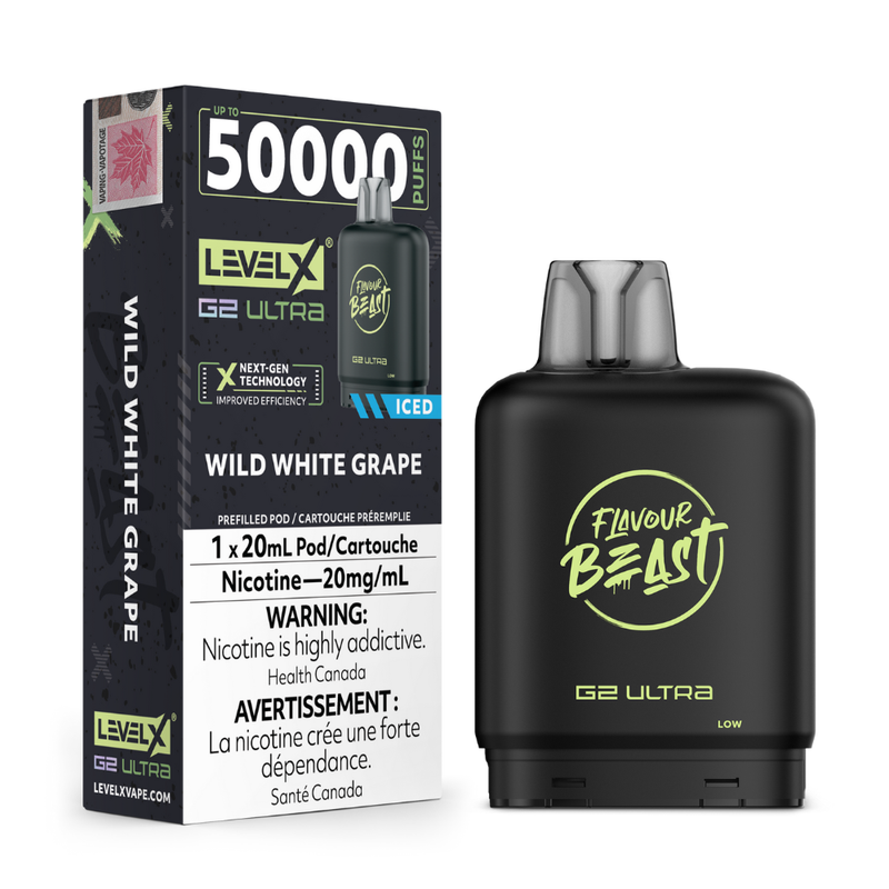 Flavour Beast Level X G2 Ultra Replacement Vape Pod - 50K- Puffs - 20mL