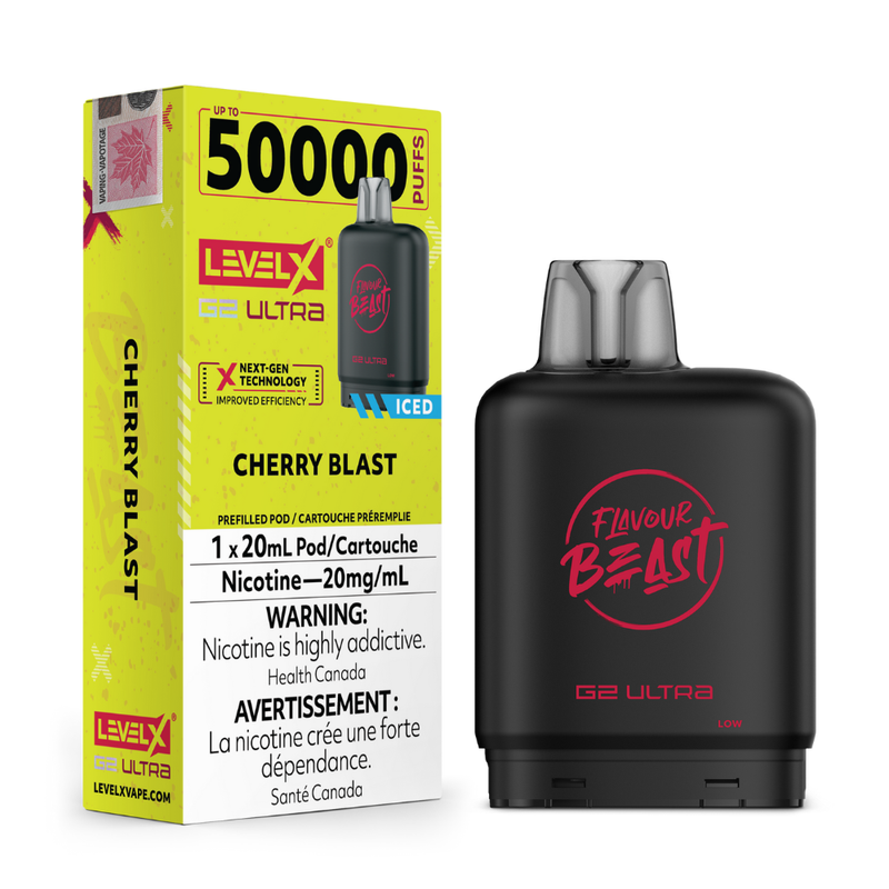 Flavour Beast Level X G2 Ultra Replacement Vape Pod - 50K- Puffs - 20mL
