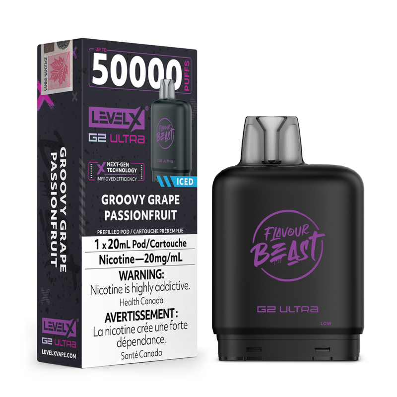 Flavour Beast Level X G2 Ultra Replacement Vape Pod - 50K- Puffs - 20mL