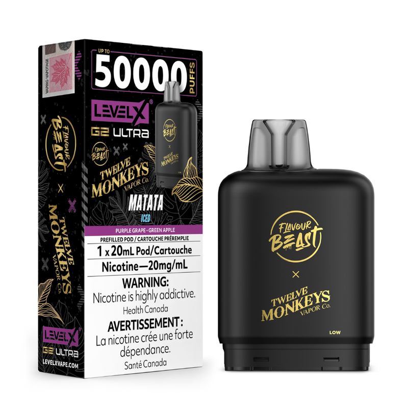 Flavour Beast Level X G2 Ultra Replacement Vape Pod - 50K- Puffs - 20mL