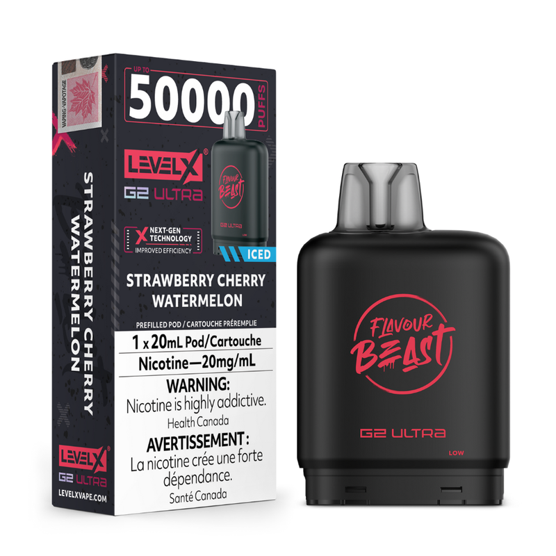Flavour Beast Level X G2 Ultra Replacement Vape Pod - 50K- Puffs - 20mL