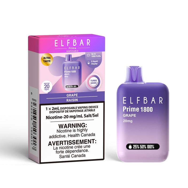 Elf Bar Prime 1800 Disposable Vape - 1800 Puffs - 2ml