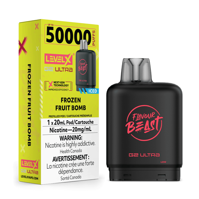 Flavour Beast Level X G2 Ultra Replacement Vape Pod - 50K- Puffs - 20mL