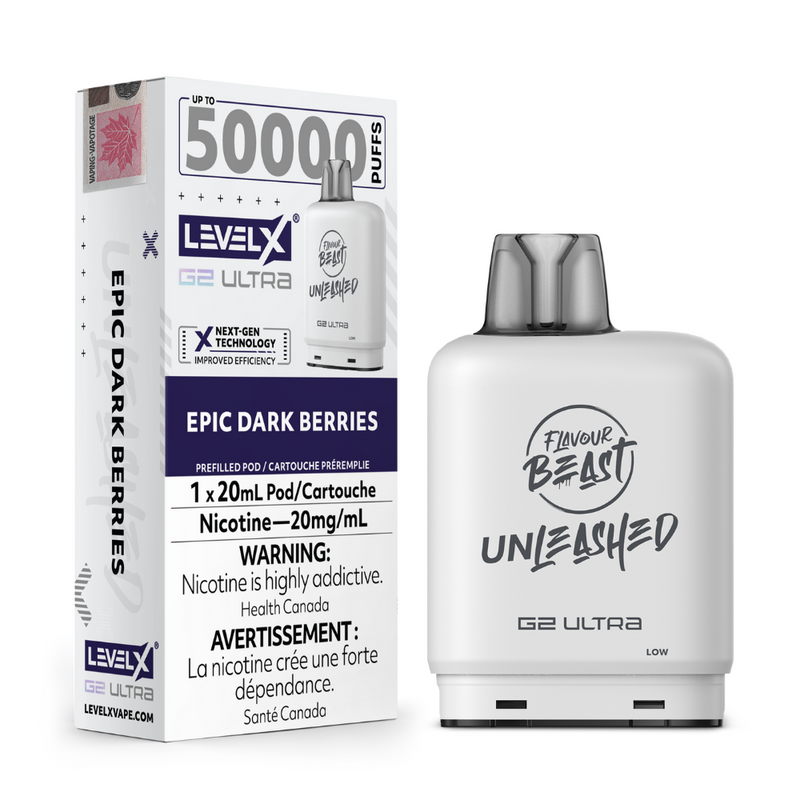 Flavour Beast Level X G2 Ultra Unleashed Vape Pod - 50K- Puffs - 20mL