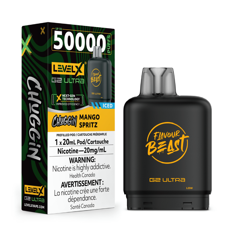 Flavour Beast Level X G2 Ultra Replacement Vape Pod - 50K- Puffs - 20mL