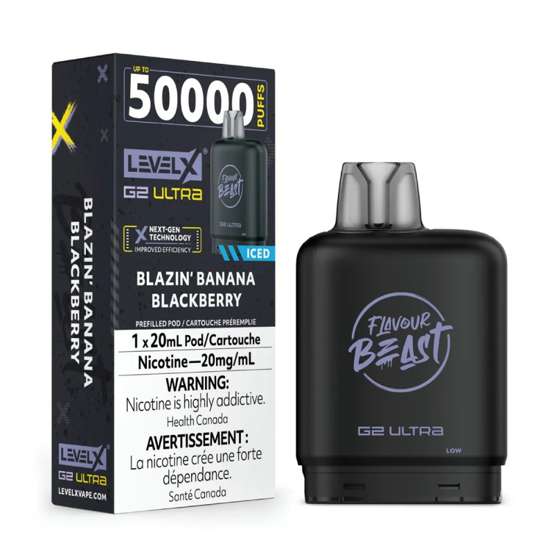 Flavour Beast Level X G2 Ultra Replacement Vape Pod - 50K- Puffs - 20mL