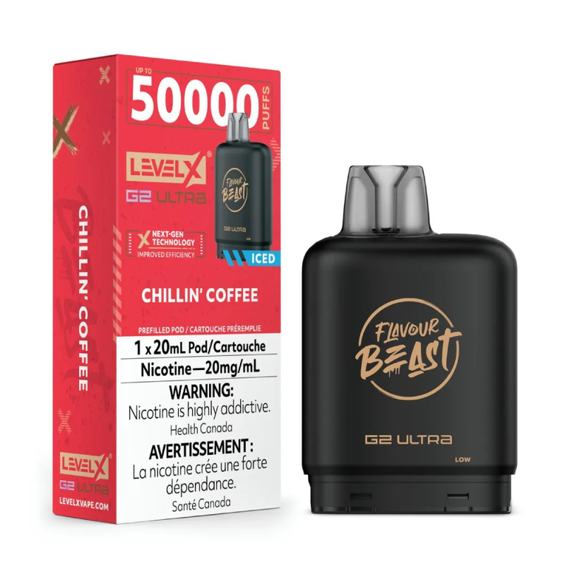 Flavour Beast Level X G2 Ultra Replacement Vape Pod - 50K- Puffs - 20mL
