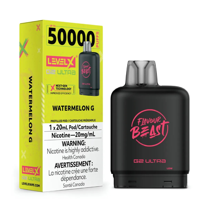 Flavour Beast Level X G2 Ultra Replacement Vape Pod - 50K- Puffs - 20mL