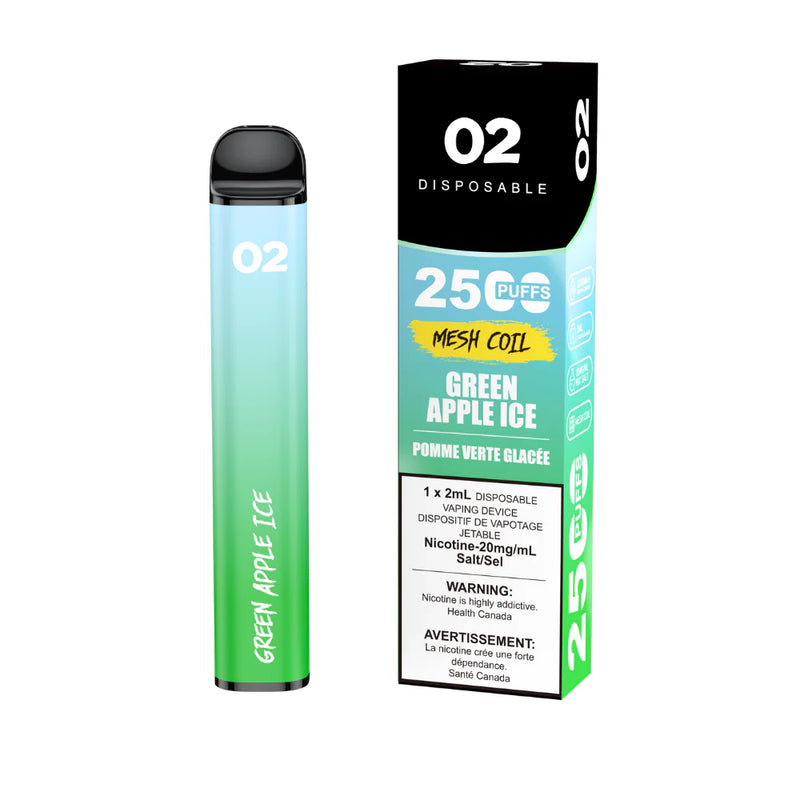 O2 Disposable Vape - 2500 Puffs - 2mL