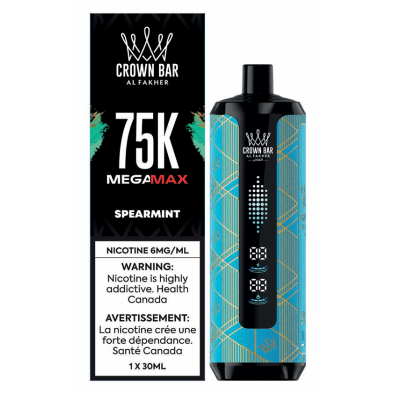 Al Fakher Crown Bar Mega Max 75K Disposable Vape - 75K Puffs - 6mg - 30ml