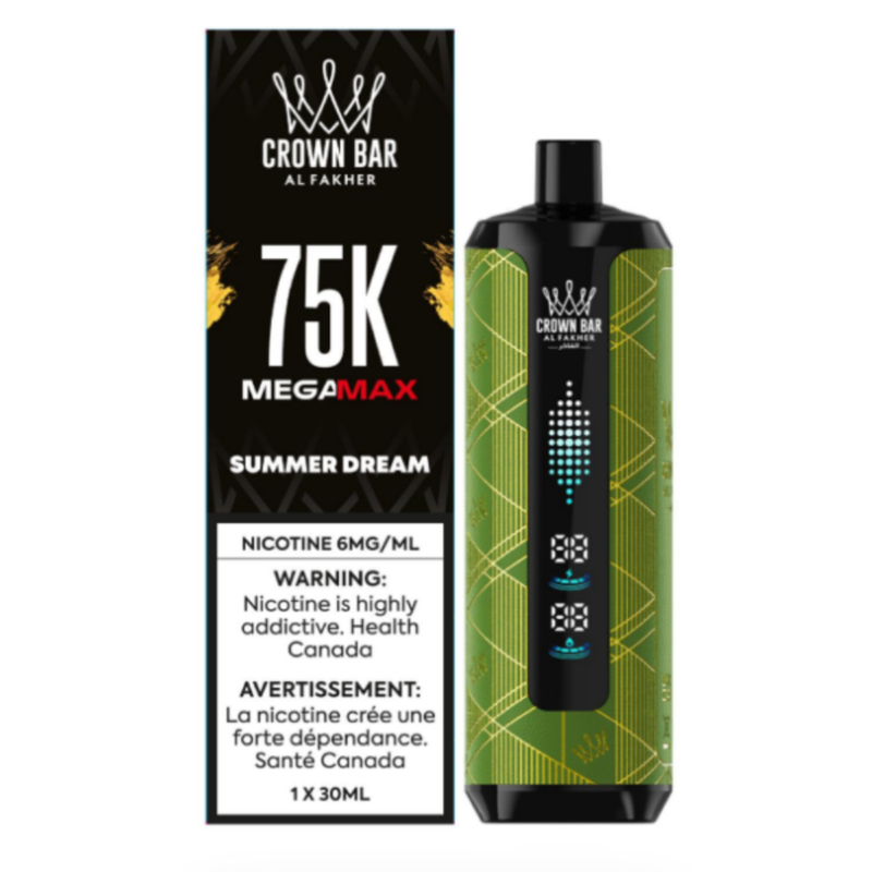 Al Fakher Crown Bar Mega Max 75K Disposable Vape - 75K Puffs - 6mg - 30ml