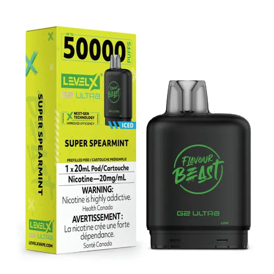 Flavour Beast Level X G2 Ultra Replacement Vape Pod - 50K- Puffs - 20mL