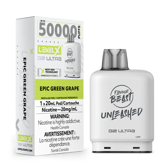 Flavour Beast Level X G2 Ultra Unleashed Vape Pod - 50K- Puffs - 20mL