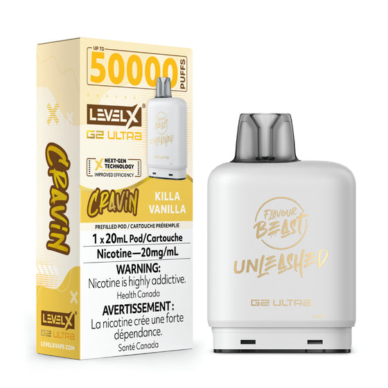 Flavour Beast Level X G2 Ultra Unleashed Vape Pod - 50K- Puffs - 20mL
