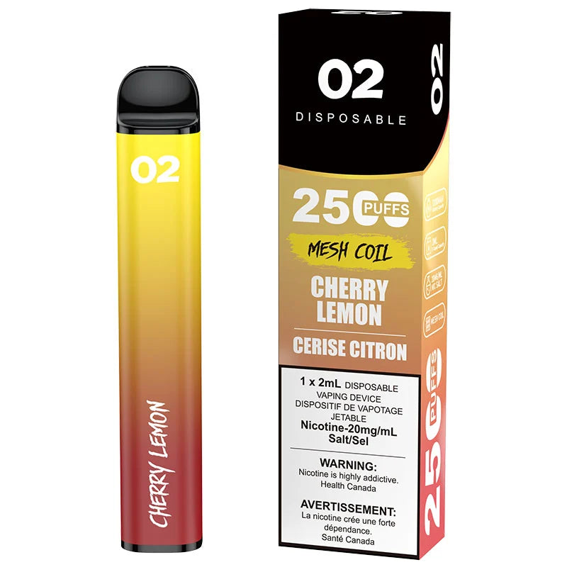 02 Disposable Vape - 2500 Puffs - 2mL